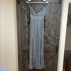 Lulus Blue and White Maxi Summer Dress